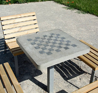 Chess table in park